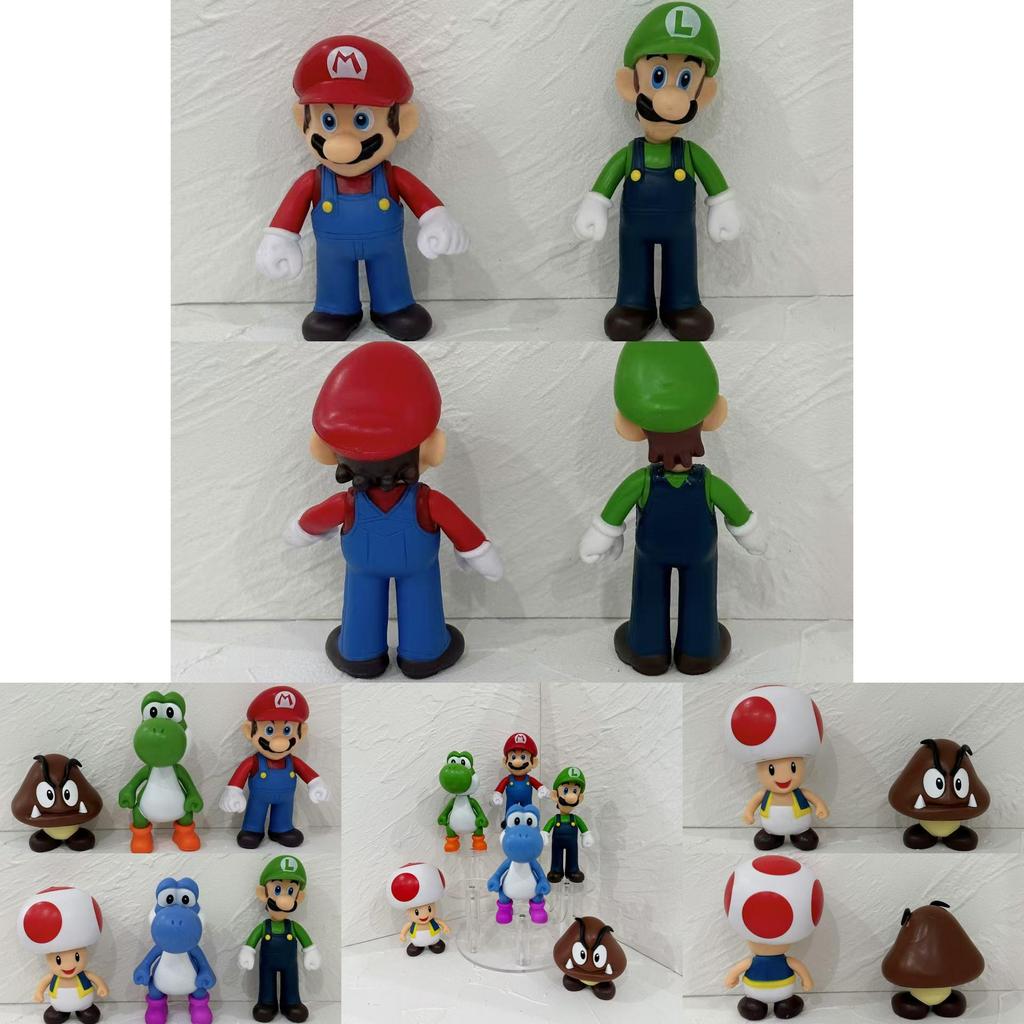 Super Mario Pvc Action Figures Set With Collectible Characters For Kids And Fans