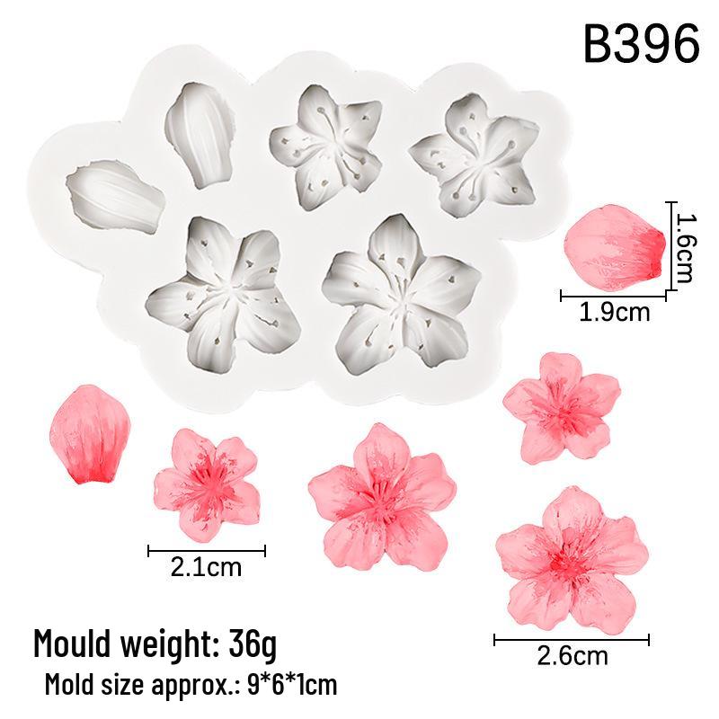 Peach & Plum Blossom Silicone Mold for Chocolate, Cake Decor, Epoxy, Clay, Aromatherapy, Plaster