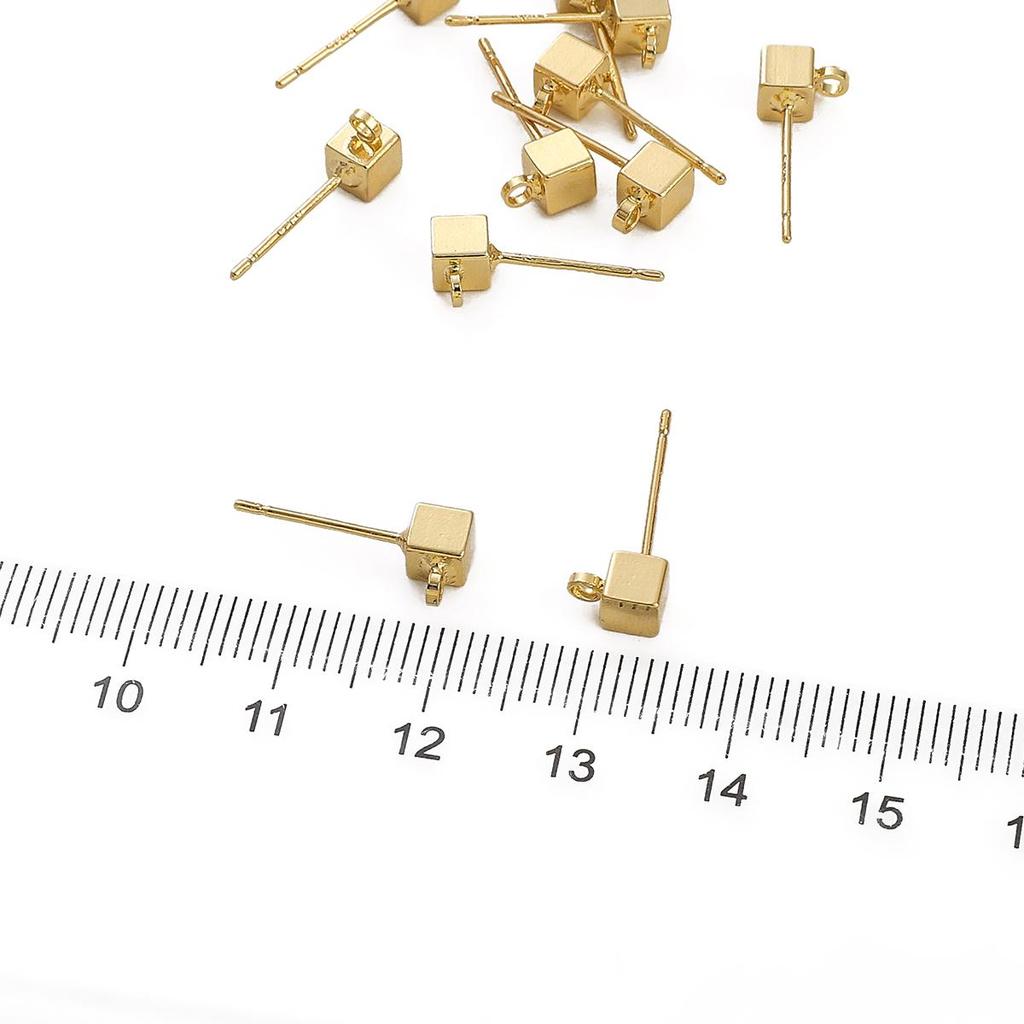 Měděné čtvercové malé čtvercové závěsné náušnice pro vlastní výrobu šperků