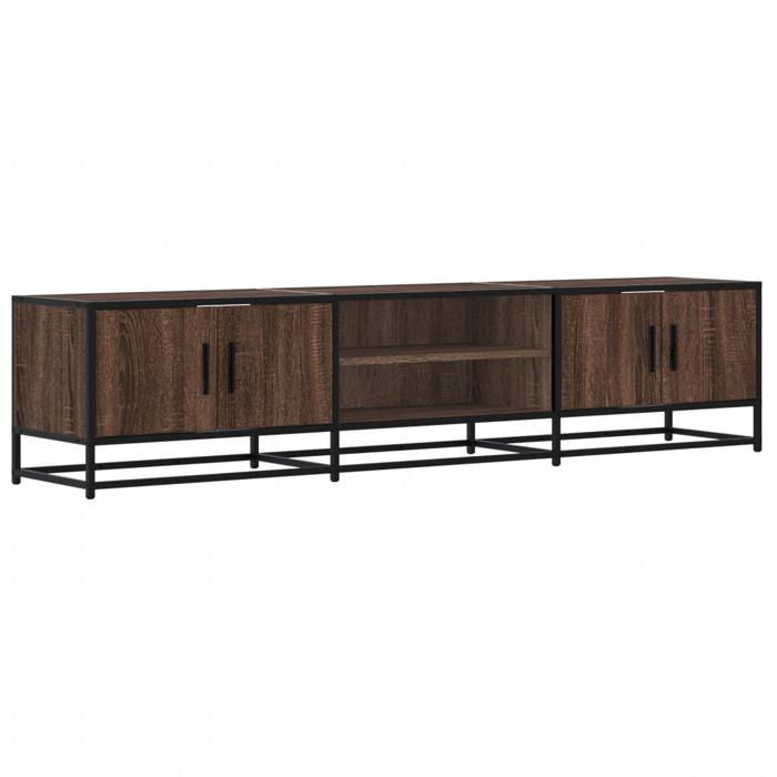 VidaXL Meuble TV chêne marron 180x35x41 cm bois d'ingénierie, support TV, buffet TV, meuble multimédia, banc TV, meuble 3300779