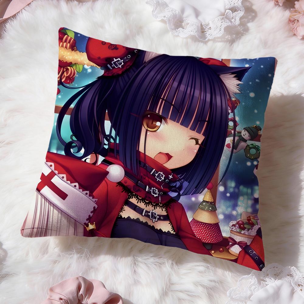 cute game n-Nekopara Cushion Cover Premium Comfort Reversible Pillow Cove -Two in One Design for Any Room & Car Interior