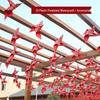 Big Red Festive Honeycomb Wedding Lanterns - Small Plastic Paper Hanging Decorations for Chinese Weddings and Courtyard Decor.