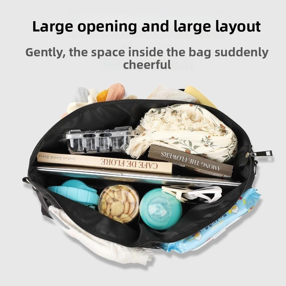 Large-capacity Baby Pram Hanging Bag Multifunction Mommy Shoulder Bag Diaper Bottle