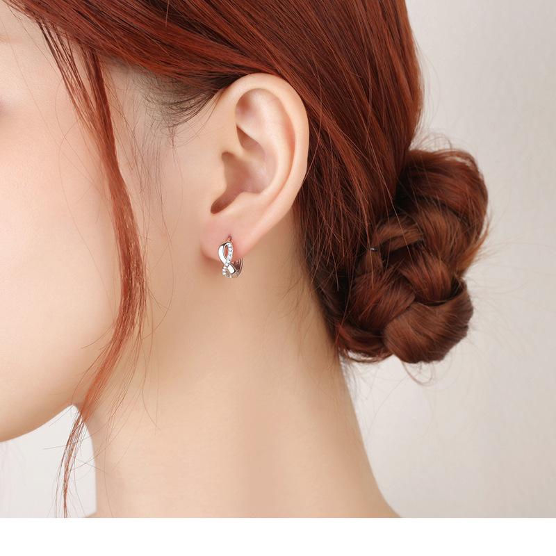 D Color Sparkling Moissanite Earrings 925 Sterling Silver Classic Shining Circle Hoop Earrings For Women Fine Jewelry