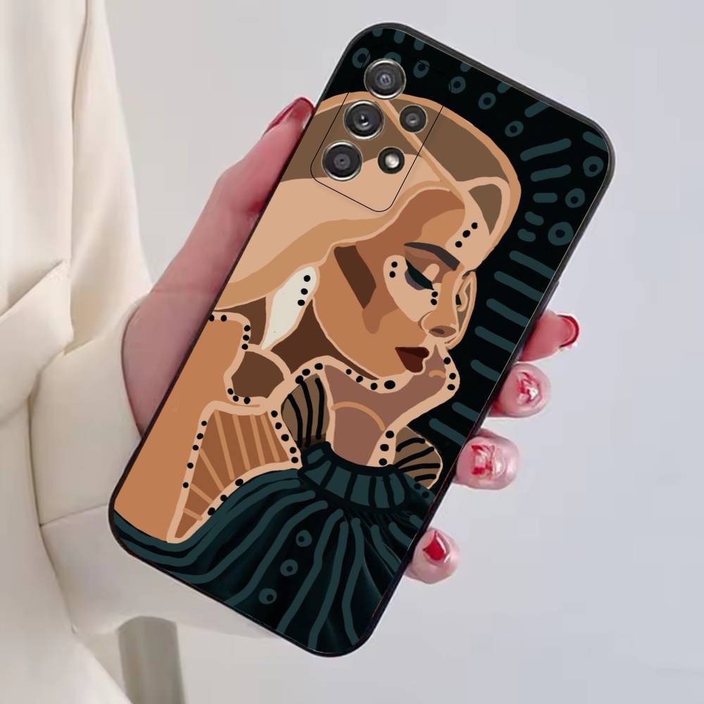 Singer A-Adele Phone Case For Samsung S25,S24,S21,S22,S23,S30,Ultra,S20,Plus,Fe,Lite,Note,10,Black Cover