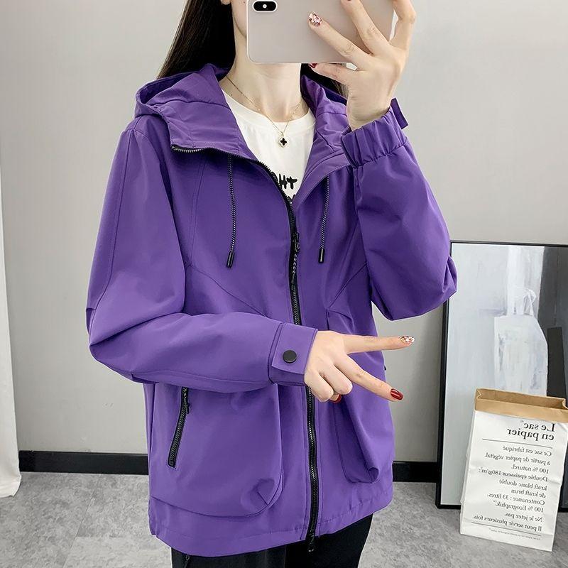 Damen Frühling Herbst Windjacke Schlanke Passform Winddicht Sportjacke Paar Liebhaber Mantel