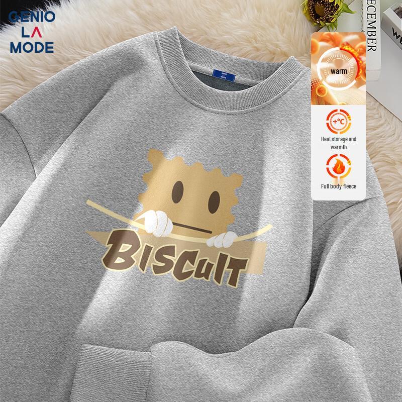 GENIOLAMODE Men's Winter Fleece-Lined Graphic Sweatshirt