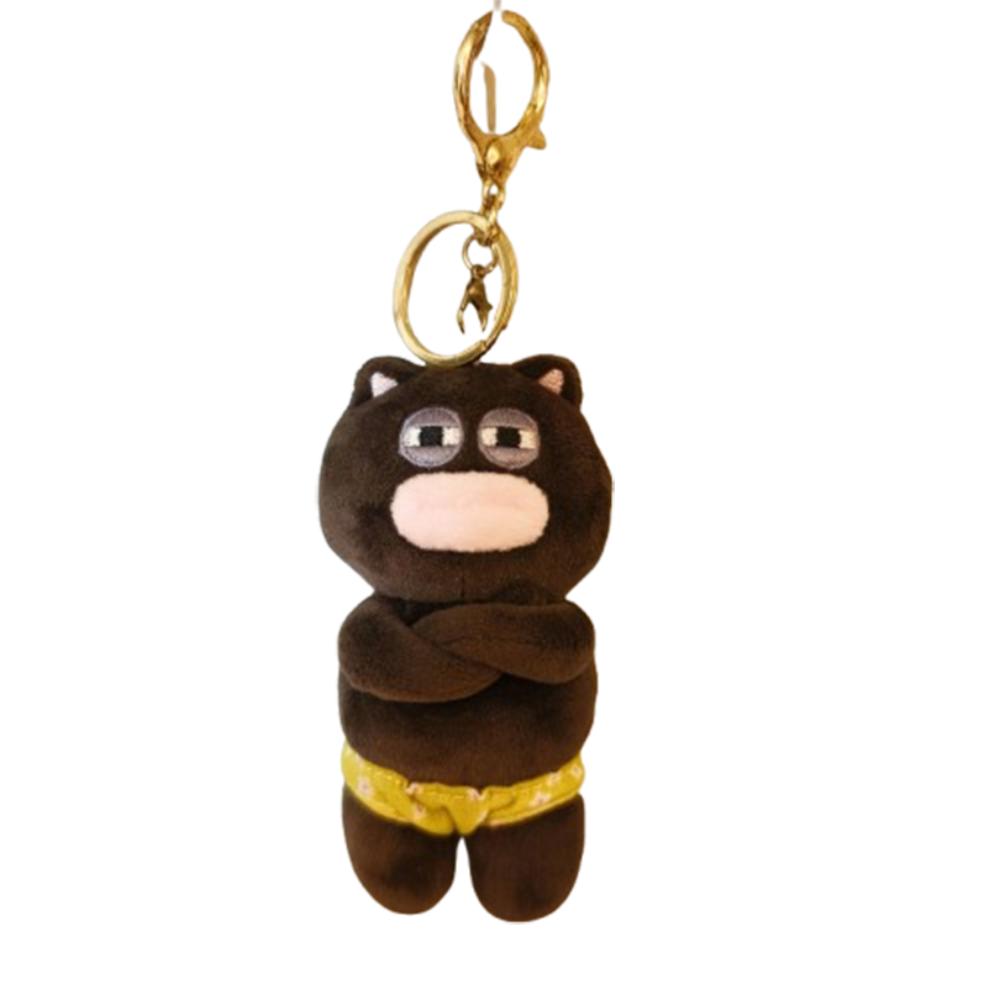 Cartoon Animal Ugly Bear Plush Toy PP Cotton Ugly Bear Plush Pendant Bag Pendant Style A