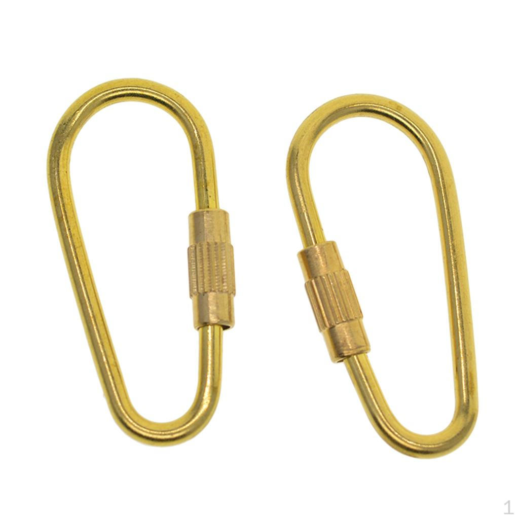 Brass Screw Lock Key Chain Creative Craft Hanging 2pcs