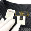 Fendi Zucca General Pattern Knit Apparel Tops Long Sleeve Sweater Wool Gray