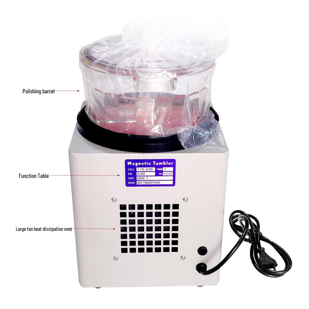 KT185 Magnetic Tumbler Polisher: Automatic Deburrer & Jewelry Polisher with Forward/Reverse Rotation