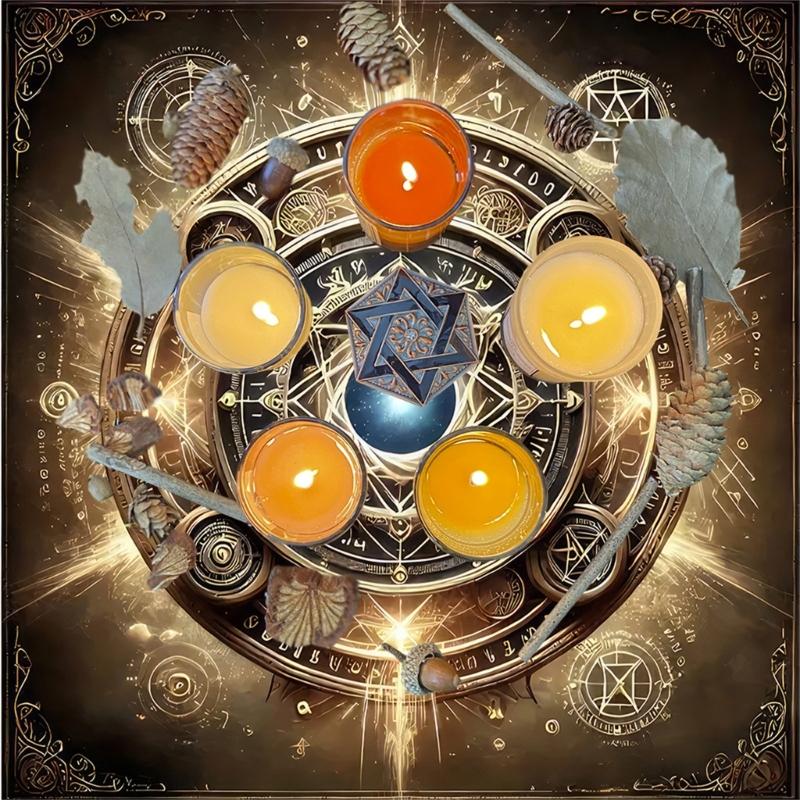 Fleece Tarots Cloth 50x50cm/60x60cm/75x75cm Soft Divination Mat with Mystical Pattern Suitable for Psychic Reading