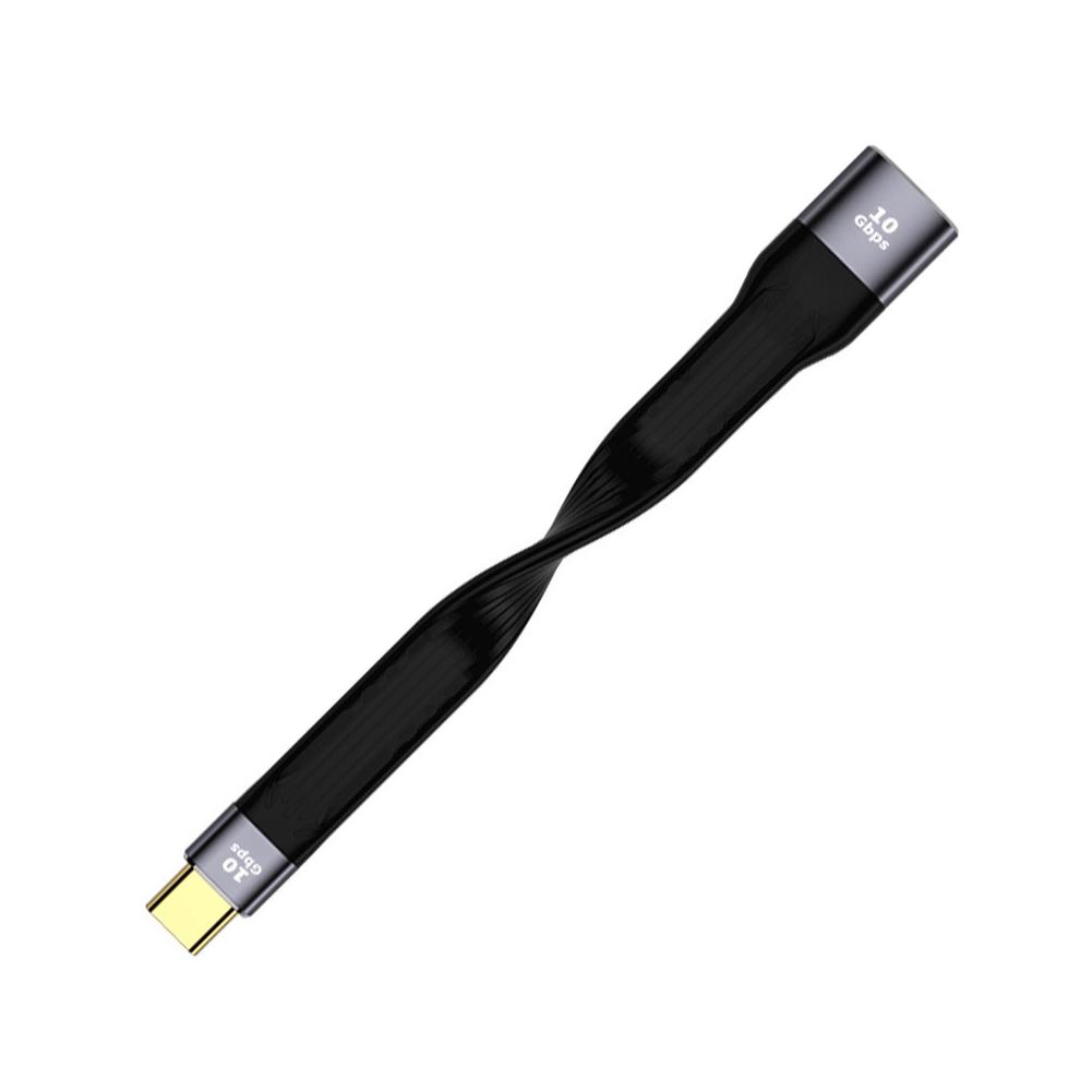 USB A to Type C PD fast charging USB3.1 high-speed hard drive 10Gbps transmission 13CM charging ultra-short portable data cable
