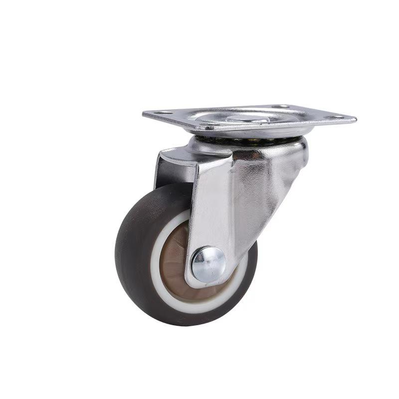 Universal Silent TPR Grey Wheel for Drawers & Mobile Tea Tables - Wear-Resistant & Soft