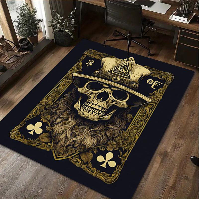 1Pc Skull Rug - Home Carpet Office Decorative Carpet For Living Room Bedroom Door Mat Floor Rug Computer Chair Area Rug