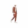 adidas Originals striped long-sleeve retro sports jacket for men, brown