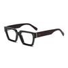 European and American style retro thick frame square sunglasses rice nail decoration Internet celebrity street photography accessories men and women s