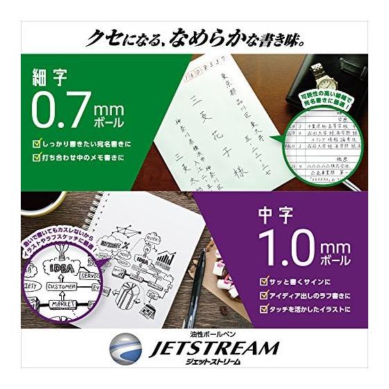 Mitsubishi Pencil Multi-Function Pen Jet Stream 4&1 0.38 Black Easy to Write MSXE510003824