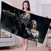 The W-Witcher 3 W-Wild Hunt Game Microfiber Blanket Quick Drying Beach Oversized Printing Super Absorbent Pool Towel Blanket