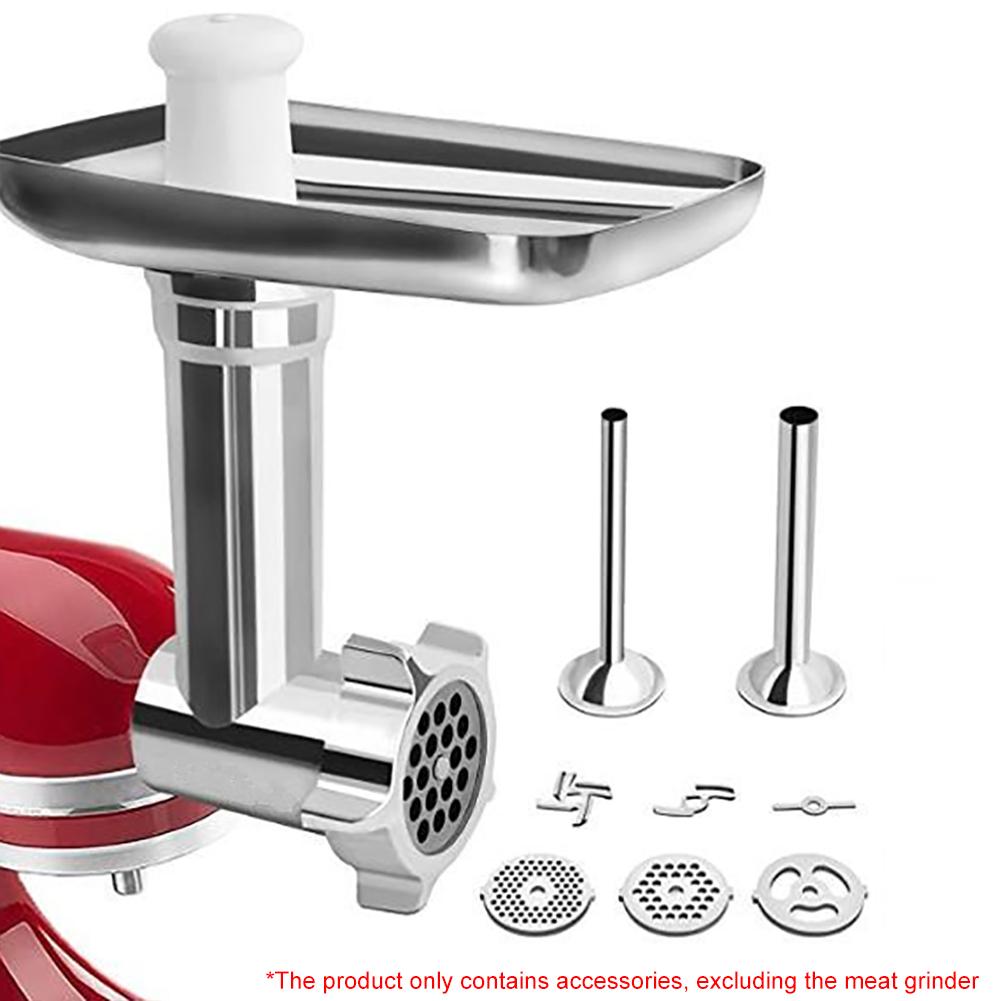 3Pcs Kitchen Meat Grinder Sausage Stuffer Tool Kit For Kitchen Aid Stand Mixer