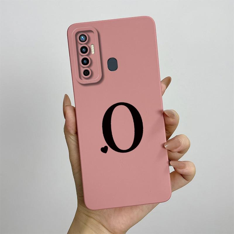 Funda for Tecno Camon 17 Case 4GB/6GB 128GB 6.6” Cute Letters Soft TPU Shockproof Liquid Silicone Phone Cover For Tecno Camon 17