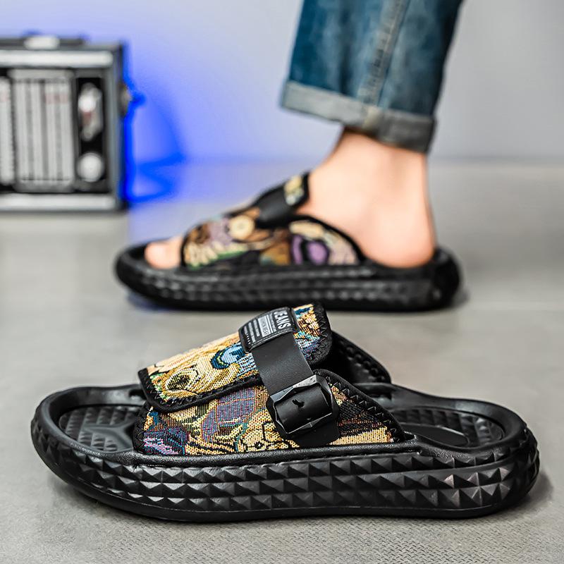 Slippers Men's Summer New Outdoor Leisure Sports Lightweight Large Size One-word Drag