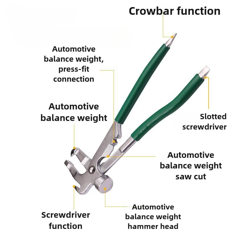 Reparatur Autoreifen Multifunktionshammer Auswuchtwerkzeug-Set Zange Radwuchtgerät Gewichte entfernen Werkstattausrüstung Autozubehör