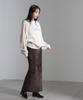Nano Universe Shaggy Knit Skirt Be Paired with Other Size S 050 Brown Lamé (Can Items) Women's 669-4230321