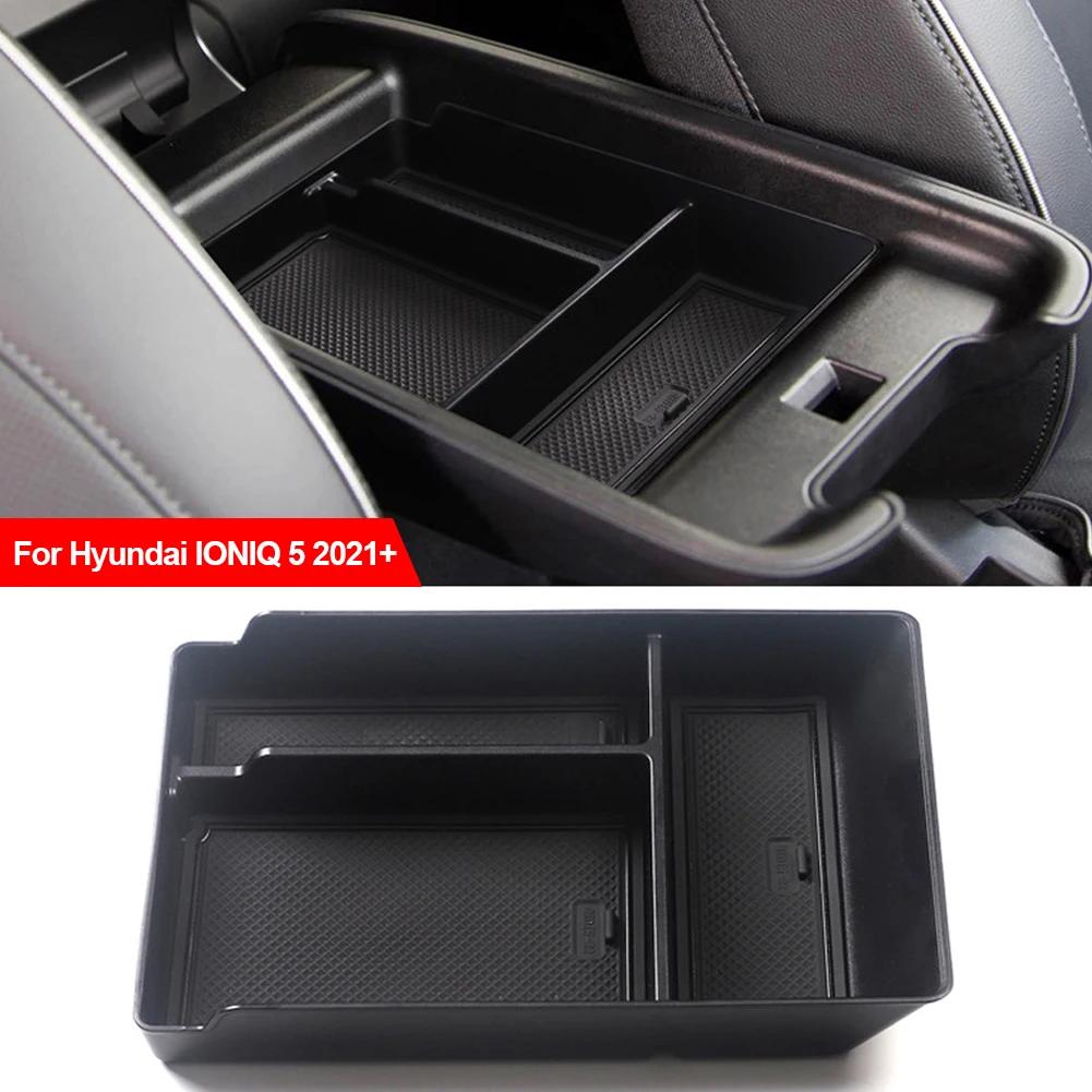 Car Armrest Storage Box Organizer Tray Center Console Stowing Tidying For Hyundai IONIQ 5 2024+ Auto Car Accessories Interior
