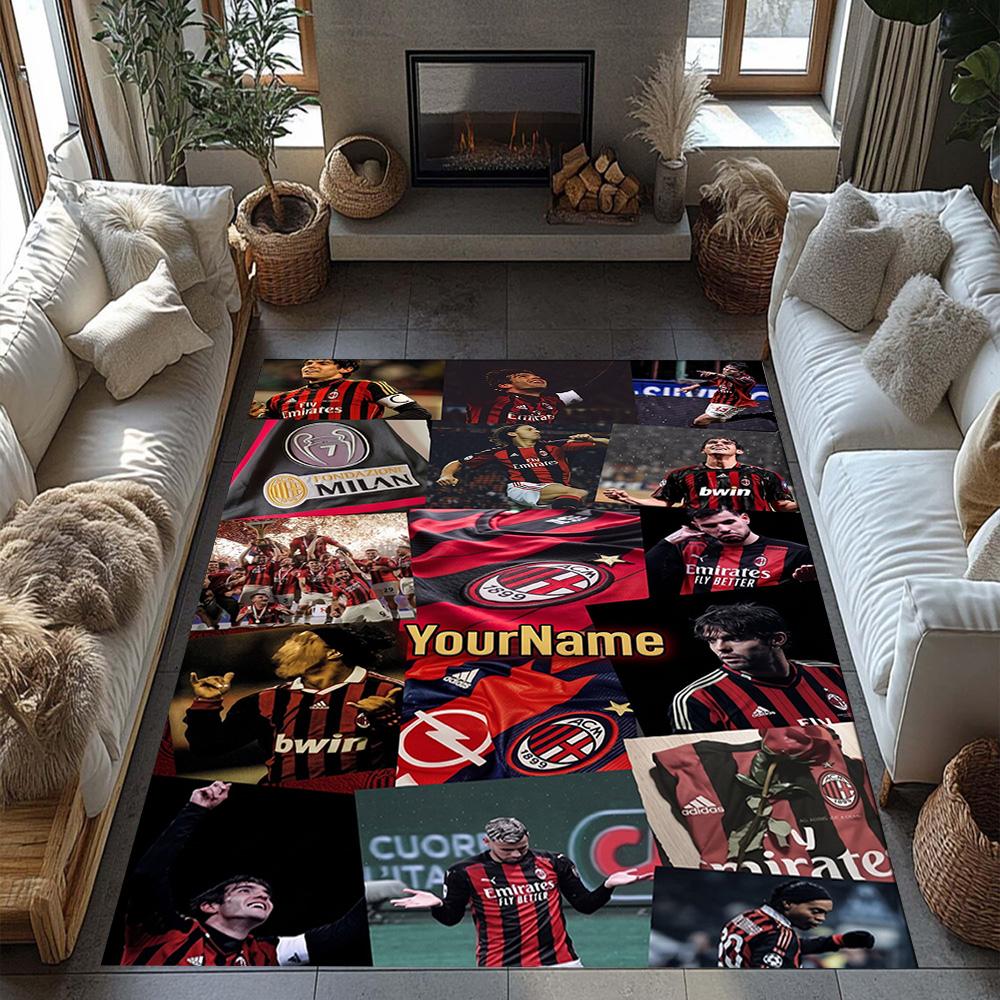 Ac Milan Personalized Name Floor Mat Perfect for Outdoor Decorate room Entryway Living Rooms Antislip Carpet Anime Office Decor