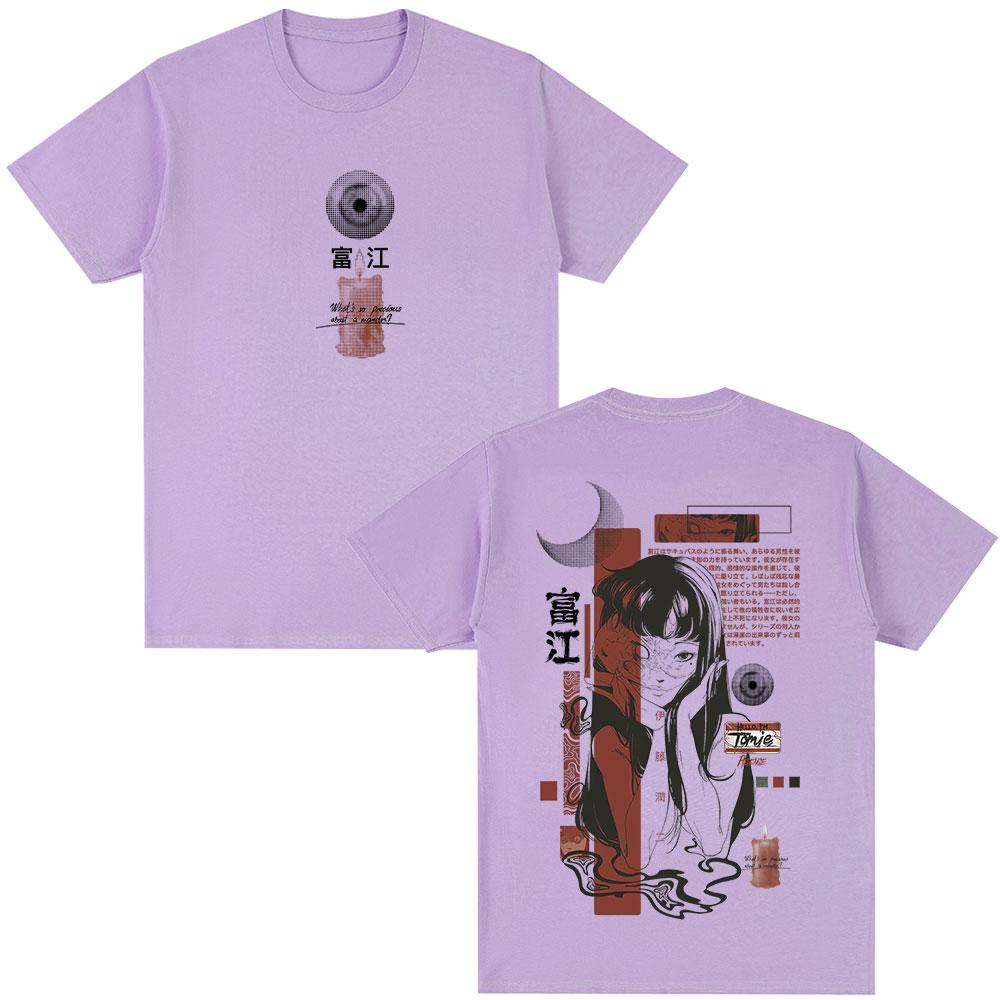 Tomie Junji Ito Tshirt Anime Unisexga Gothic Horror Short Sleeve T Shirts Unisex Women Fashion Vintage Oversized Tshirts Streetwear