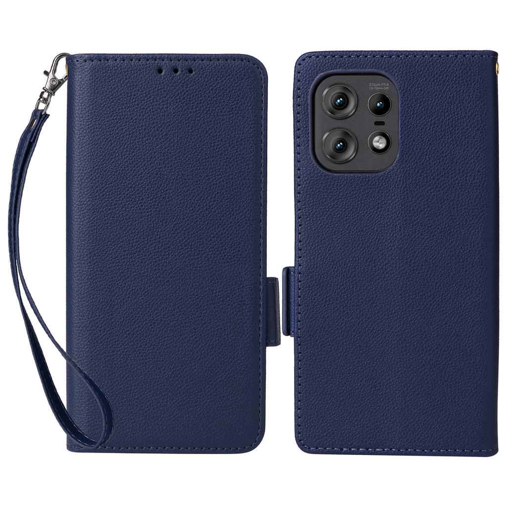 For Motorola Edge 50s Pro 5G/Edge 50 Pro 5G/Edge 50 5G Case with Wrist Strap Litchi Texture PU Leather Wallet Phone Cover