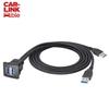 Waterproof Dual-Port USB3.0/2.0 Square Buckle for Car/Yacht/Motorcycle Dashboard