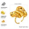 Vnox Stainless Steel Wrinkled Heart Chunky Rings For Women,Multiple Styles Exquisite Open Rings,Classic Gold Plated Jewelry