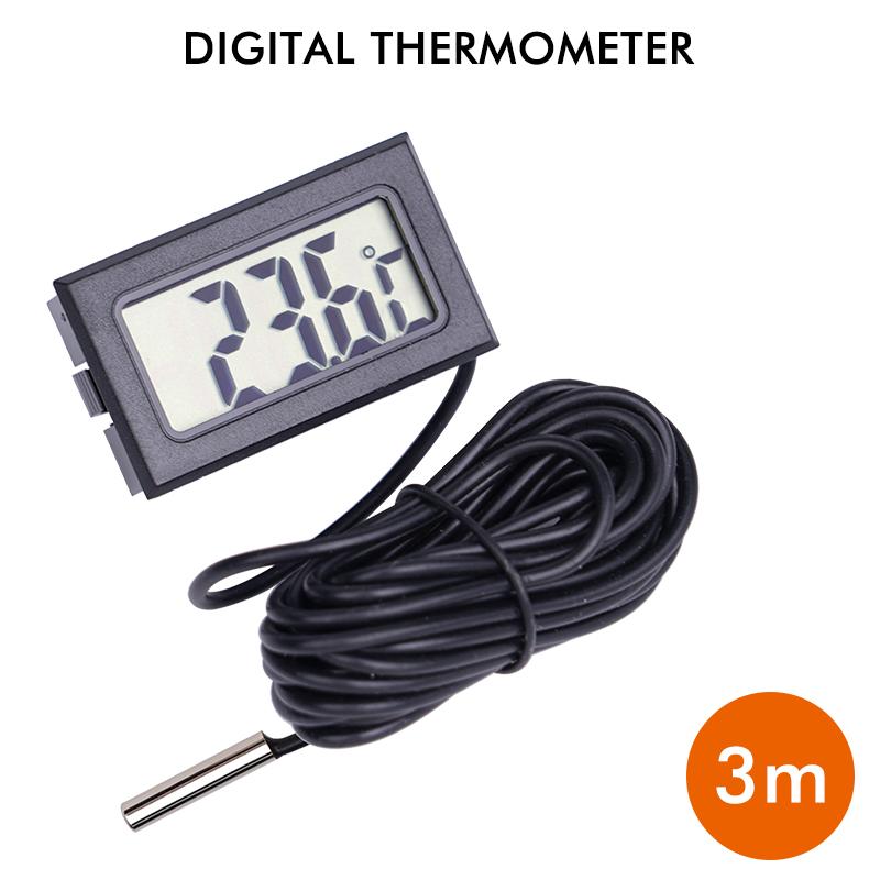 Mini Digital LCD Thermometer With Probe Indoor Convenient Temperature Sensor For Aquarium Fish Tank Home Fridge Thermometer