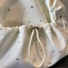Womens Casual Star Print Backpack Drawstring Detail Adjustable Strap Large Capacity Minimalist Daily Bag for Commute Travel Everyday Use