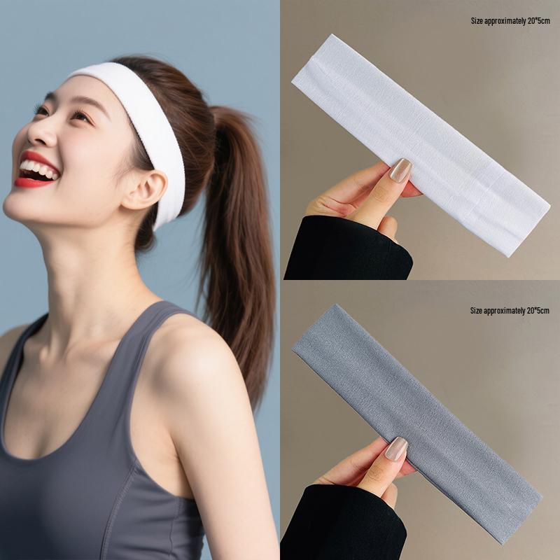 Unisex Sweat-Absorbing Yoga Headband for Sports, Fitness, and Face Washing