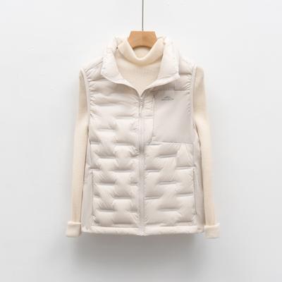 Fleece Outdoor Light Down Vest Women's Autumn and Winter Short Stand-up Collar Warm Top Jacket