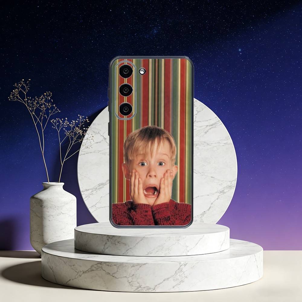 Funny TV Home Alone Phone Case For Samsung Galaxy A73,A72,A71,A70,A53,A52,A51,Others Soft Black Cover