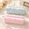 Ruffle Lace Pen Bag Bow Embroidery Stationery Bag Multi Function Stationery Organizer Gift