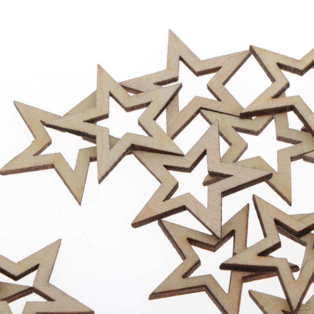 Cut Pieces Embellishment Wooden Shape Craft Wedding Decor