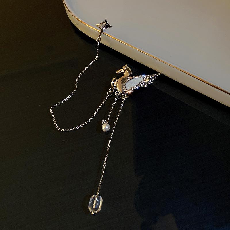 Fire Phoenix Phoenix Brooch Pins Delicate Long Fringe Brooches for Women Men Animal Bird Corsage Clothes Bags Party Accessories