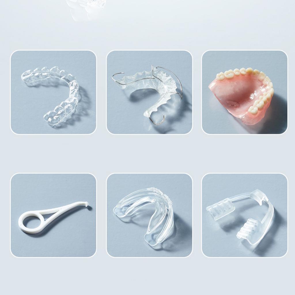 Ultrasonic Cleaning Machine Braces Denture Retainer Cleaning Machine Mini Portable Jewelry Deep Cleaning