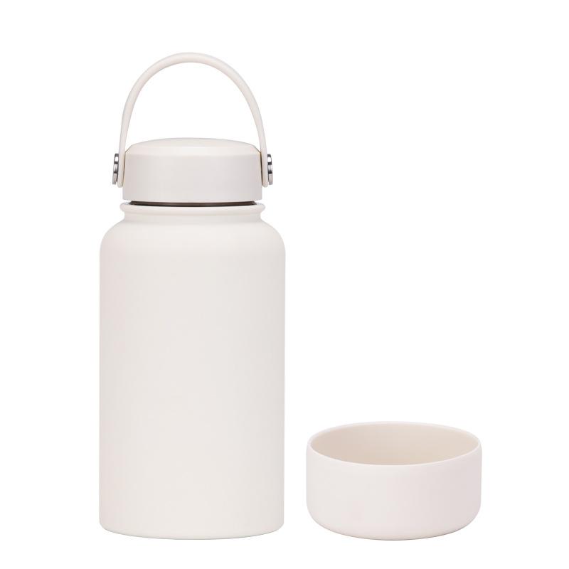 650Ml Stainless Steel Thermos Cup Non-Slip Outdoor Portable Water Cup Simple Wide Mouth Sports Kettle