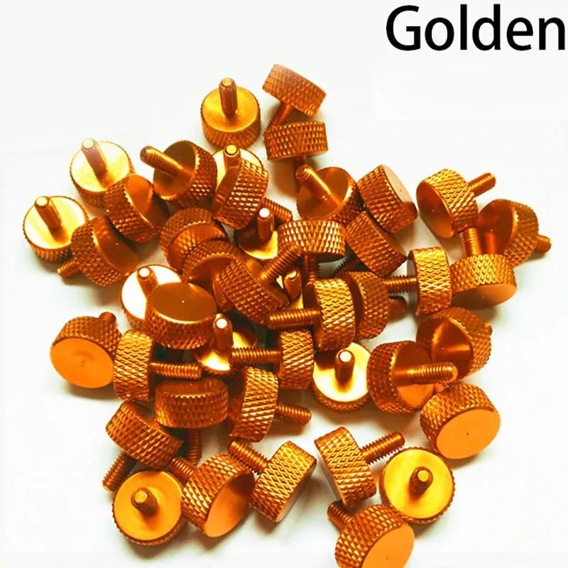 2pcs M3 M3.5 M4 M6 Colourful Aluminum Alloy Thumb Screw Flat Cylindrical Head Hand Tighten Bolt DIY Computer Case Anodizing