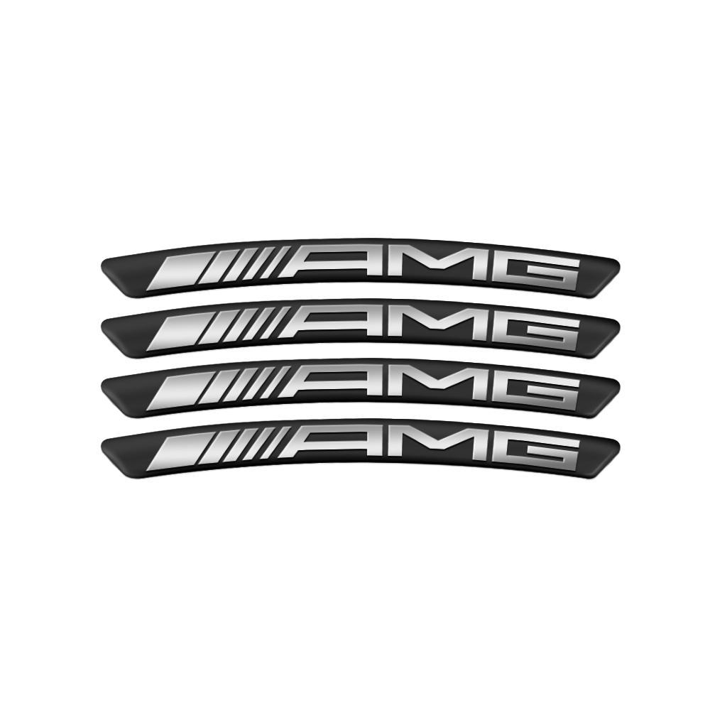 4pcs Car Shape Wheel Rim Sticker Decoration Accessories For Mercedes Benz AMG W168 W211 W212 W213 CLE GLA C180 GLC GLA W203 W204
