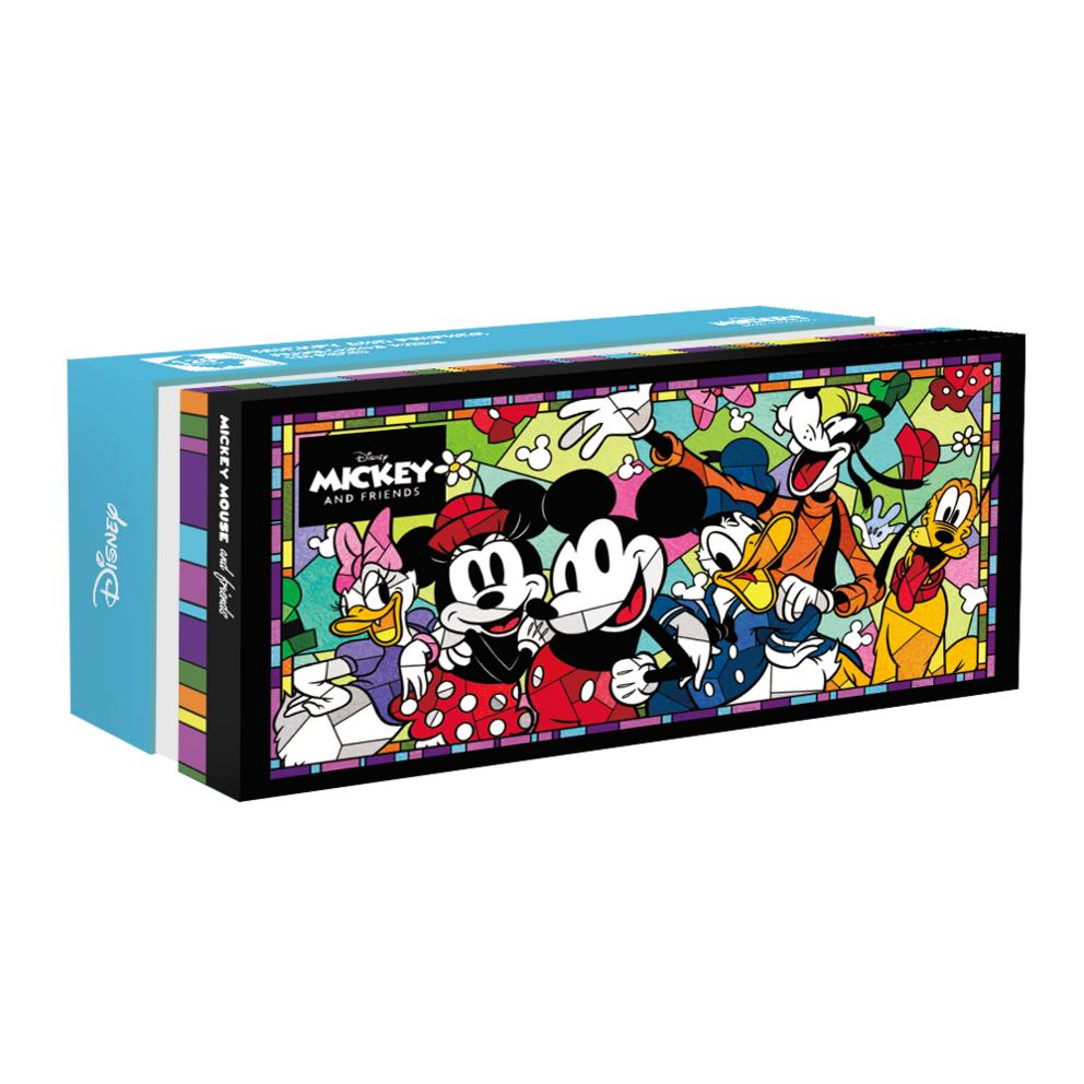 Disney Glass Art Mickey & Friends 120-Piece Jigsaw Puzzle - Perfect for Home Hobbyists