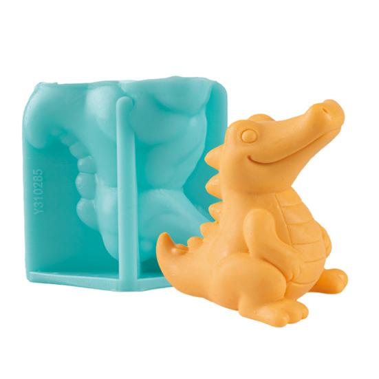 1/2Pcs Ice Cube Tray Cartoon Food-Grade Jelly Chocolate Crocodile Shape Silicone Mold Mold Easy Demould Handmade