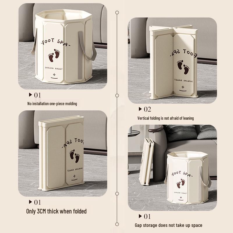 Foldable Insulated Foot Soak Basin - Portable and Deep-Soak Design