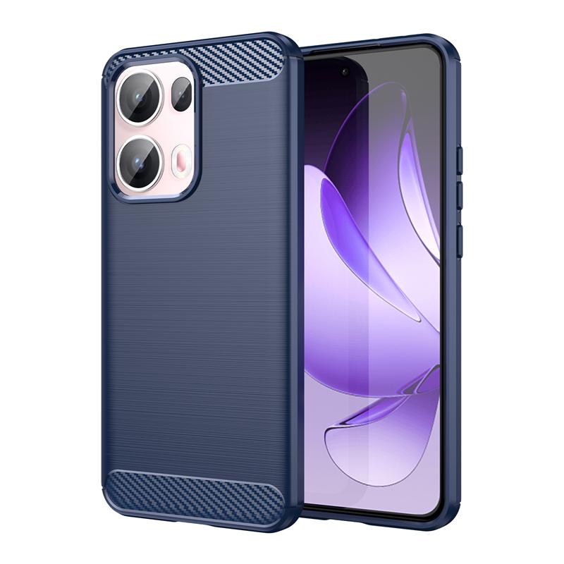 

For Oppo Reno 13 Pro Case Anti-knock Soft Silicone Carbon Fiber Back Cover For Oppo Reno13 Pro Case For Oppo Reno 13 Pro Case Oppo Reno13 Pro синий